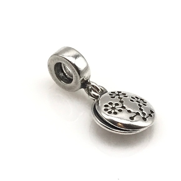 Pandora Breast Cancer Awareness Flower Dangle Charm - Picture 2 of 5